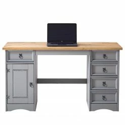 Maison Belfort Schreibtisch Finca Rustica I - Kiefer massiv - Kiefer Grau -BÜROMÖBEL Verkaufsgeschäft 1000178057 200422 06411800039 DETAILS P000000001000178057