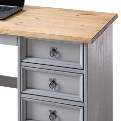 Maison Belfort Schreibtisch Finca Rustica I - Kiefer massiv - Kiefer Grau -BÜROMÖBEL Verkaufsgeschäft 1000178057 200422 06412300045 DETAILS P000000001000178057