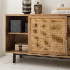 Ars manufacti Sideboard Vina I - Mango massiv / Wiener Geflecht - Mango / Schwarz -BÜROMÖBEL Verkaufsgeschäft 1000178078 200317 14181400002 DETAILS P000000001000178078