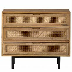 Ars manufacti Kommode Vina I - Mango massiv / Wiener Geflecht - Mango / Schwarz -BÜROMÖBEL Verkaufsgeschäft 1000178079 200225 13061300022 DETAILS P000000001000178079