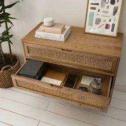 Ars manufacti Kommode Vina I - Mango massiv / Wiener Geflecht - Mango / Schwarz -BÜROMÖBEL Verkaufsgeschäft 1000178079 200320 14005100002 DETAILS P000000001000178079