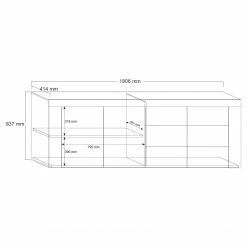 LC Spa Sideboard Easy III - Hochglanz Weiß -BÜROMÖBEL Verkaufsgeschäft 1000178262 190807 07483700007 SKETCH DETAILS P000000001000178262 sketch