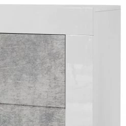 LC Spa Sideboard Easy I - Hochglanz Weiß / Beton Dekor -BÜROMÖBEL Verkaufsgeschäft 1000178264 201029 08524700570 DETAILS P000000001000178264