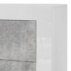 LC Spa Sideboard Easy II - Hochglanz Weiß / Beton Dekor -BÜROMÖBEL Verkaufsgeschäft 1000178265 201029 08531000576 DETAILS P000000001000178265