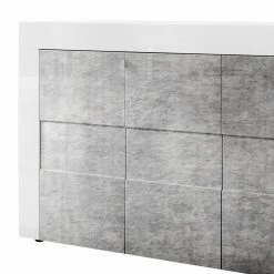 LC Spa Sideboard Easy III - Hochglanz Weiß / Beton Dekor -BÜROMÖBEL Verkaufsgeschäft 1000178268 201029 08542600595 DETAILS P000000001000178268
