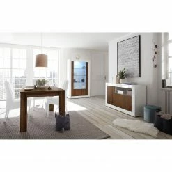 LC Spa Sideboard Urbino II - Nussbaum Dekor / Weiß -BÜROMÖBEL Verkaufsgeschäft 1000178456 201029 09062000766 MOOD DETAILS P000000001000178456 mood