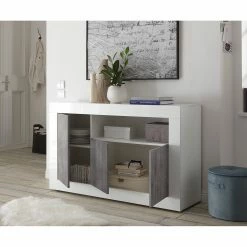 LC Spa Sideboard Urbino II - Beton Dekor / Weiß -BÜROMÖBEL Verkaufsgeschäft 1000178463 201029 09093700819 MOOD DETAILS P000000001000178463 mood