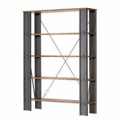 Red Living Regal Linx - Mango massiv - Mango / Stahl Dekor - Breite: 150 cm