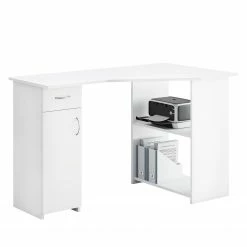 VCM Eckschreibtisch Linzia - Weiß