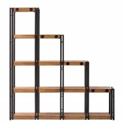 Ars manufacti Stufenregal Manchester - Akazie massiv / Metall - Akazie / Anthrazit -BÜROMÖBEL Verkaufsgeschäft 1000187007 200212 11301100002 DETAILS P000000001000187007