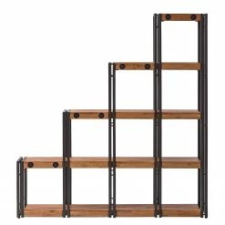 Ars manufacti Stufenregal Manchester - Akazie massiv / Metall - Akazie / Anthrazit -BÜROMÖBEL Verkaufsgeschäft 1000187007 200212 11301100004 DETAILS P000000001000187007