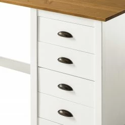 Maison Belfort Schreibtisch Rivery - Kiefer massiv - Weiß -BÜROMÖBEL Verkaufsgeschäft 1000187585 200205 11113400115 DETAILS P000000001000187585