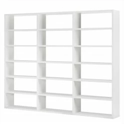 Loftscape Bücherregal Empire - Cremeweiß - Höhe: 221 cm - Breite: 276 cm