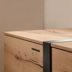 GWINNER Sideboard Style - Echtholzfurnier / Metall - Eiche / Anthrazit -BÜROMÖBEL Verkaufsgeschäft 1000188721 190926 06085100030 DETAILS P000000001000188721