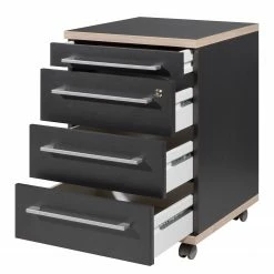 Germania Rollcontainer Eugene - Anthrazit / Nussbaum Dekor -BÜROMÖBEL Verkaufsgeschäft 1000189457 191113 10262500005 DETAILS P000000001000189457