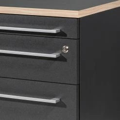 Germania Rollcontainer Eugene - Anthrazit / Nussbaum Dekor -BÜROMÖBEL Verkaufsgeschäft 1000189457 191113 10262500006 DETAILS P000000001000189457