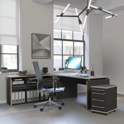 Germania Aktenregal Eugene - Anthrazit / Nussbaum Dekor -BÜROMÖBEL Verkaufsgeschäft 1000189458 191113 10262600010 MOOD DETAILS P000000001000189458 mood