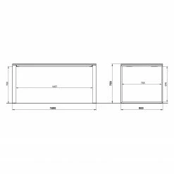 Germania Büroset Monteria I (5-teilig) - Glas - Weiß / Eiche Navarra Dekor -BÜROMÖBEL Verkaufsgeschäft 1000189536 191022 12045100081 SKETCH DETAILS P000000001000189536 sketch