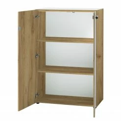 Germania Büroset Monteria I (5-teilig) - Glas - Weiß / Eiche Navarra Dekor -BÜROMÖBEL Verkaufsgeschäft 1000189536 191022 12045100087 DETAILS P000000001000189536