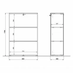 Germania Büroset Monteria IV (2-teilig) - Glas - Weiß / Eiche Navarra Dekor -BÜROMÖBEL Verkaufsgeschäft 1000189537 191022 12045300094 SKETCH DETAILS P000000001000189537 sketch