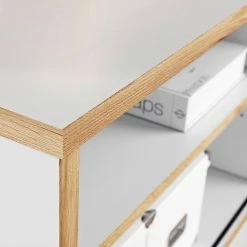 Germania Büroset Svene (3-teilig) - Weiß / Eiche Sonoma Dekor -BÜROMÖBEL Verkaufsgeschäft 1000189540 191022 12045700135 DETAILS P000000001000189540