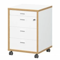 Germania Büroset Svene (2-teilig) - Weiß / Eiche Sonoma Dekor -BÜROMÖBEL Verkaufsgeschäft 1000189541 191022 12045800138 DETAILS P000000001000189541