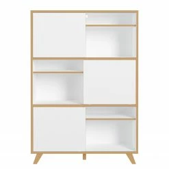 Germania Aktenschrank Svene - Weiß / Eiche Sonoma Dekor -BÜROMÖBEL Verkaufsgeschäft 1000189543 191022 12045900155 DETAILS P000000001000189543