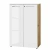 Germania Aktenschrank Monteria I - Glas - Weiß / Eiche Navarra Dekor -BÜROMÖBEL Verkaufsgeschäft 1000189544 191022 12050000158 IMAGE P000000001000189544