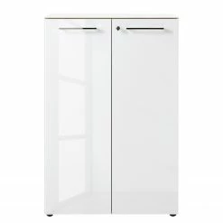 Germania Aktenschrank Monteria I - Glas - Weiß / Eiche Navarra Dekor -BÜROMÖBEL Verkaufsgeschäft 1000189544 191022 12050000161 DETAILS P000000001000189544