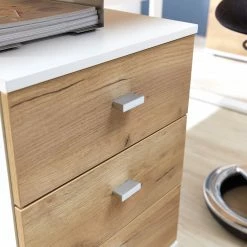 Germania Büroset Lioni III (2-teilig) - Eiche Navarra Dekor / Weiß -BÜROMÖBEL Verkaufsgeschäft 1000191061 191016 14452900005 DETAILS P000000001000191061