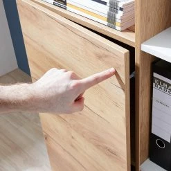 Germania Büroset Lioni IV (2-teilig) - Eiche Navarra Dekor / Weiß -BÜROMÖBEL Verkaufsgeschäft 1000191069 191016 08103300041 DETAILS P000000001000191069