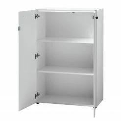 Germania Büroset Monteria IV (2-teilig) - Glas - Weiß / Chrom -BÜROMÖBEL Verkaufsgeschäft 1000191072 191016 08103600074 DETAILS P000000001000191072