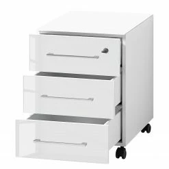 Germania Büroset Monteria V (3-teilig) - Glas - Weiß / Chrom -BÜROMÖBEL Verkaufsgeschäft 1000191084 191016 08104200130 DETAILS P000000001000191084