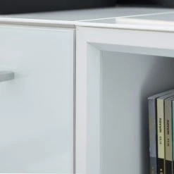 Germania Büroset Monteria V (3-teilig) - Glas - Weiß / Chrom -BÜROMÖBEL Verkaufsgeschäft 1000191084 191016 08104300133 DETAILS P000000001000191084