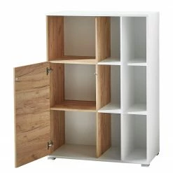 Germania Büroset Lioni V (5-teilig) - Eiche Navarra Dekor / Weiß -BÜROMÖBEL Verkaufsgeschäft 1000191085 191016 08104400150 DETAILS P000000001000191085