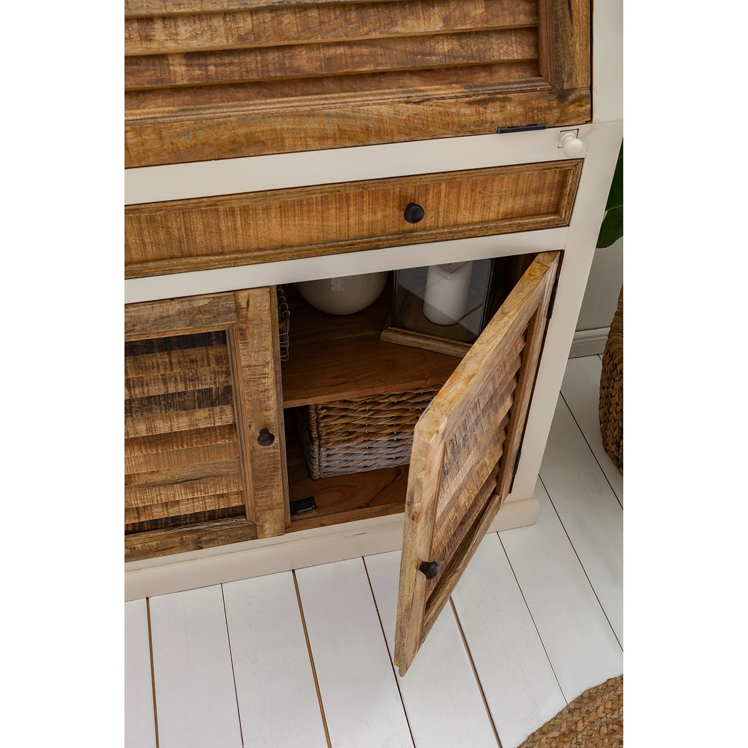 Maison Belfort Sekretär Newhaven - Mango massiv - Weiß / Mango 15 Maison Belfort Sekretär Newhaven - Mango massiv - Weiß / Mango – Bild 13