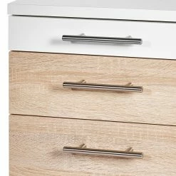 Furnitive Rollcontainer Yacolt - Eiche Sonoma Dekor -BÜROMÖBEL Verkaufsgeschäft 1000191346 191031 16045800122 DETAILS P000000001000191346