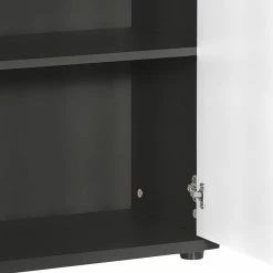 Furnitive Aktenschrank Buzy - Hochglanz Weiß / Anthrazit - Höhe: 182 cm -BÜROMÖBEL Verkaufsgeschäft 1000191353 191031 16045900147 DETAILS P000000001000191353