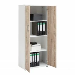 Furnitive Aktenschrank Lezan I - Eiche Sonoma Dekor / Weiß -BÜROMÖBEL Verkaufsgeschäft 1000191362 191031 16050000169 DETAILS P000000001000191362