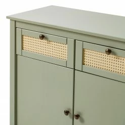 Maison Belfort Sideboard Belleria - Kiefer massiv / Wiener Geflecht - Hellolivgrün -BÜROMÖBEL Verkaufsgeschäft 1000193120 200930 16091400005 DETAILS P000000001000193120