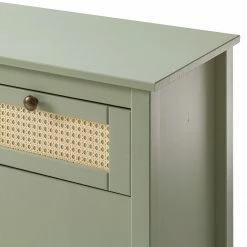 Maison Belfort Sideboard Belleria - Kiefer massiv / Wiener Geflecht - Hellolivgrün -BÜROMÖBEL Verkaufsgeschäft 1000193120 200930 16091700007 DETAILS P000000001000193120