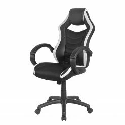 Furnitive Gaming Chair Orgon - Kunstleder & Mesh / Kunststoff - Schwarz / Weiß
