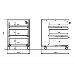 Germania Büroset Ancona II (2-teilig) - Metall - Kaschmir / Nussbaum Dekor -BÜROMÖBEL Verkaufsgeschäft 1000197014 191203 06450100139 SKETCH DETAILS P000000001000197014 sketch