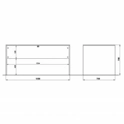 Germania Büroset Ancona II (2-teilig) - Metall - Kaschmir / Nussbaum Dekor -BÜROMÖBEL Verkaufsgeschäft 1000197014 191203 06450100140 SKETCH DETAILS P000000001000197014 sketch