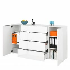 Maja Möbel Sideboard Trend I - Glas - Weiß -BÜROMÖBEL Verkaufsgeschäft 1000197485 191129 08042200024 DETAILS P000000001000197485