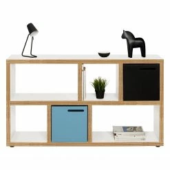 Temahome Regal Berlin III - Weiß / Braun -BÜROMÖBEL Verkaufsgeschäft 1000198810 191209 09462600006 DETAILS P000000001000198810