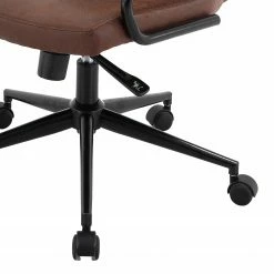 Ars manufacti Bürostuhl Byram - Microfaser / Metall - Vintage Braun / Matt Schwarz -BÜROMÖBEL Verkaufsgeschäft 1000201105 200206 10591300012 DETAILS P000000001000201105