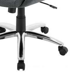 Fredriks Bürostuhl Hensol - Microfaser & Kunstleder - Grau / Chrom -BÜROMÖBEL Verkaufsgeschäft 1000201106 200206 10591300016 DETAILS P000000001000201106