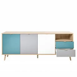 Norrwood Sideboard Bibury II - Mehrfarbig / Eiche Sonoma Dekor -BÜROMÖBEL Verkaufsgeschäft 1000202461 200124 09542900168 DETAILS P000000001000202461