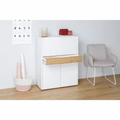 Jahnke Sekretär MC 110 - Wildeiche Dekor / Weiß -BÜROMÖBEL Verkaufsgeschäft 1000204351 200218 08151800021 MOOD DETAILS P000000001000204351 mood